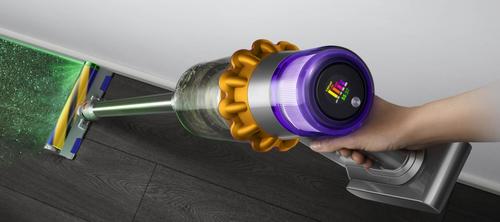 Вертикална прахосмукачка Dyson V15 Detect Absolute, LCD дисплей, 660 W, 0.77 л, Автономия 60 мин, Жълт/Никел Вертикална прахосмукачка Dyson V15 Detect Absolute, LCD дисплей, 660 W, 0.77 л, Автономия 60 мин, Жълт/Никел